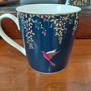 Sara Miller London Portmeirion Navy Mug with Bird